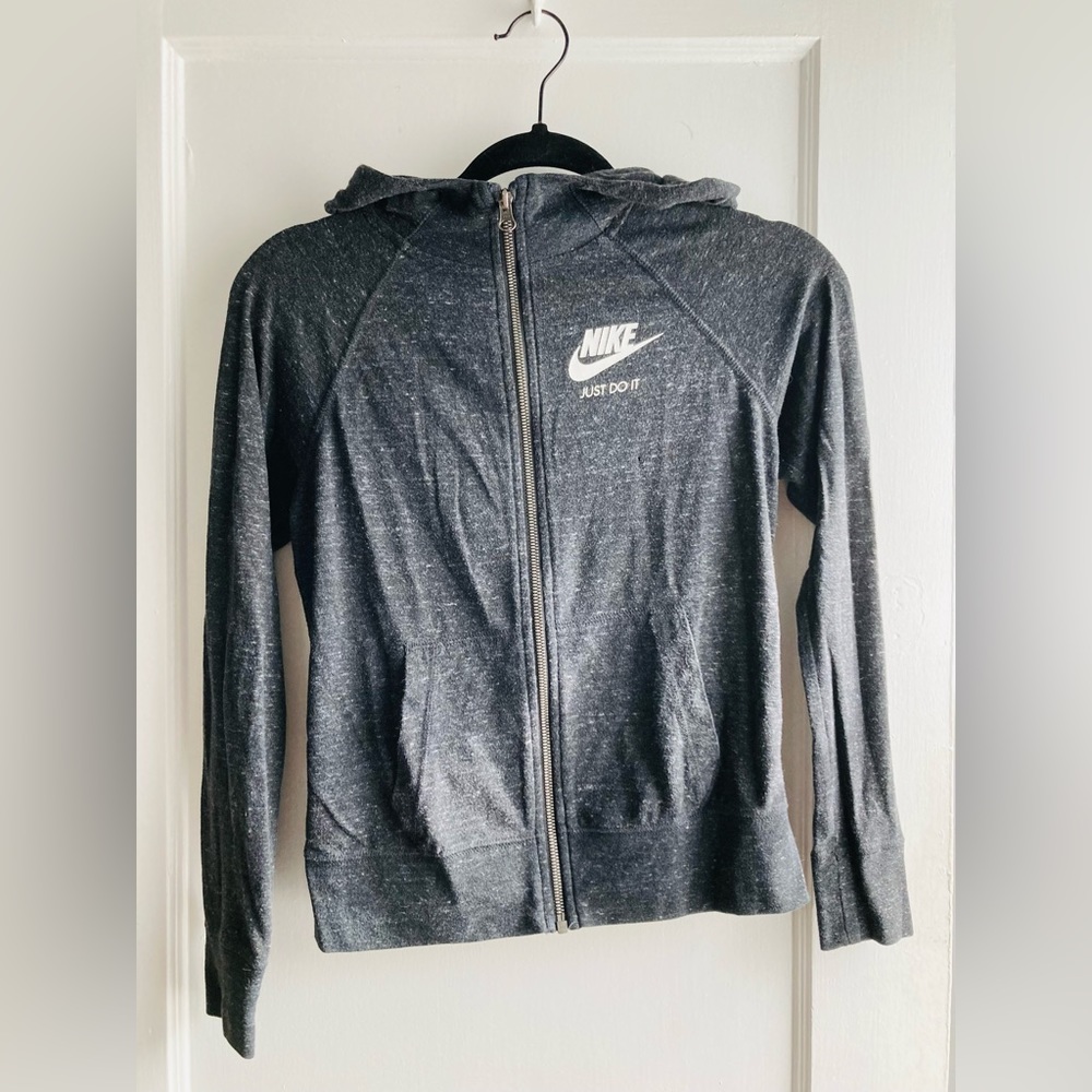 NIKE Gray zip up hoodie